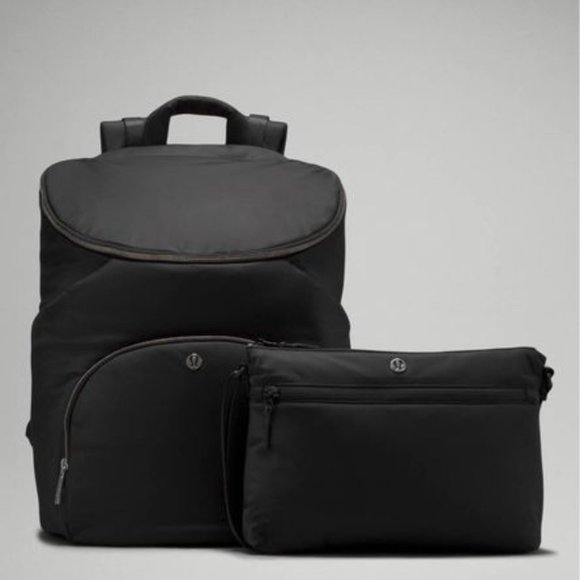 lululemon athletica Handbags - NWT LULULEMON NEW PARENT BACKPACK 17L / DIAPER BAG Black/Silver Drop OS
